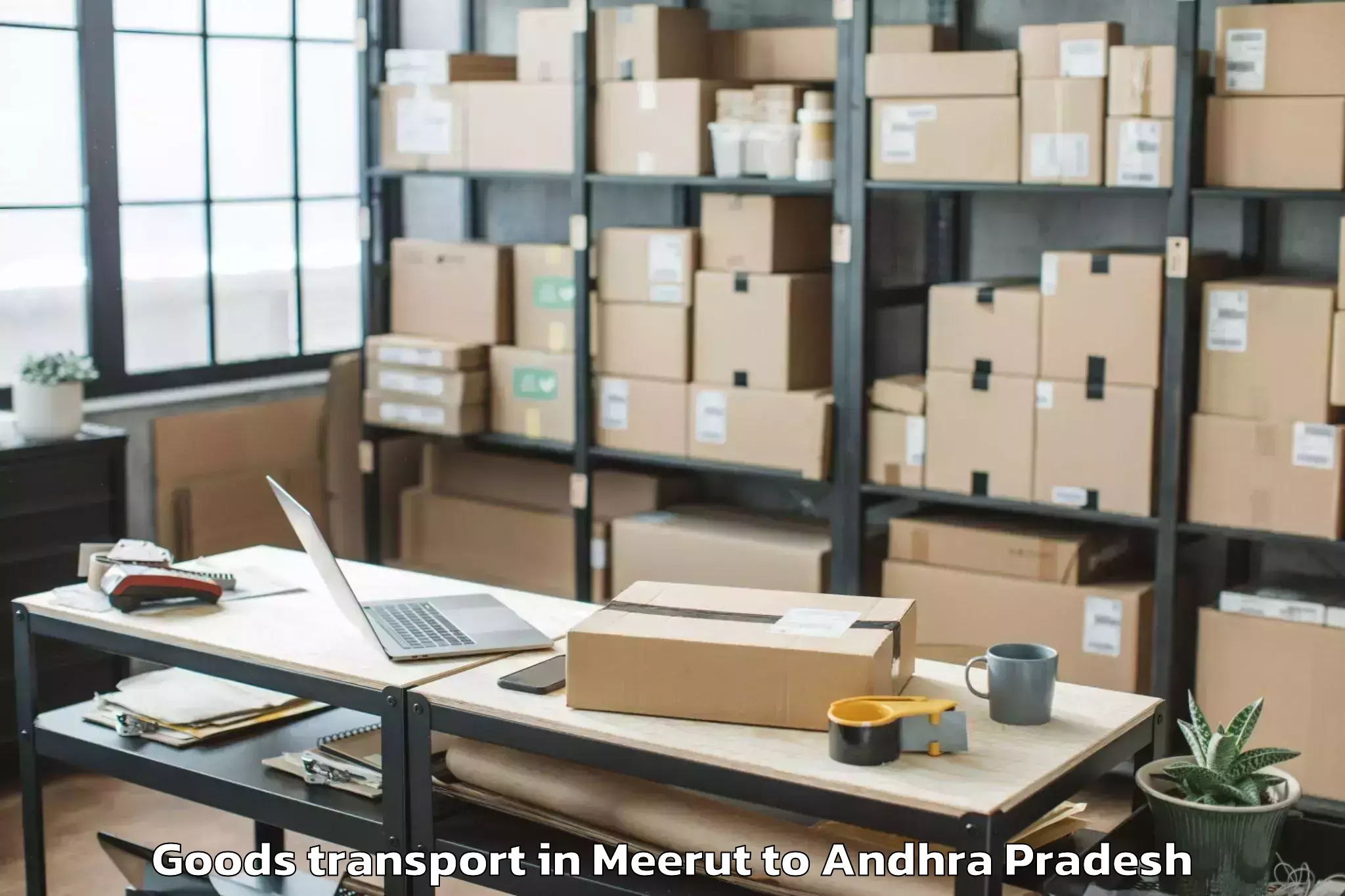 Discover Meerut to Reddigudem Goods Transport